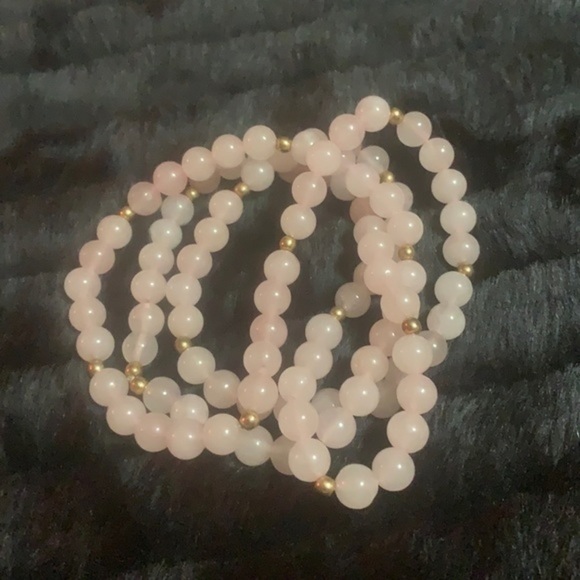 GENUINE ROSE QUARTZ NECKLACE - Picture 2 of 6
